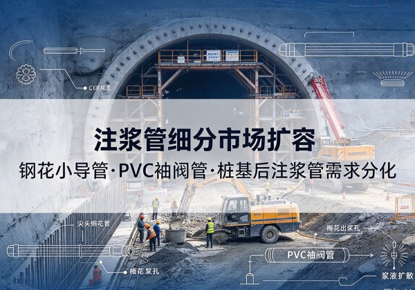 汤原注浆管细分市场扩容，隧道钢花小导管、PVC 袖阀管、桩基后注浆管需求分化